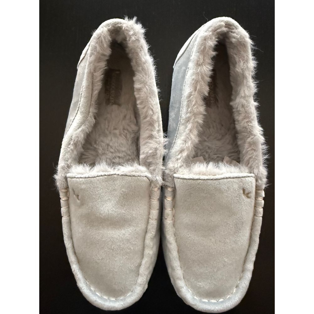 UGG Koolaburra Little Kid Suede Slippers Size 2 Blue Faux Fur Lined